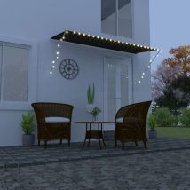 Auvent De Balcon Anti-soleil - Rétractable Avec Led - Auvent De Jardin Terrasse Bistro - 350x150 Cm Anthracite Chic-906740