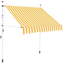 Auvent rétractable manuel 200 cm Rayures oranges et blanches