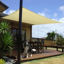 Papillon - Auvent carré de voile d'ombrage de jardin 3,6x3,6 mètres Beige