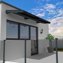 Auvent solaire topaze 6,952x1,144 m 4 panneaux 1600W