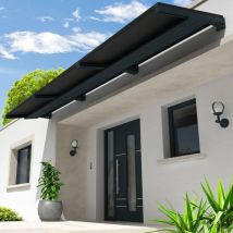 Ombrazur - Auvent solaire power Gris anthracite 6,952x1,144m 1600W