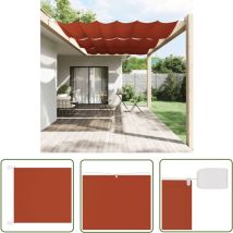 Bonnevie - The Living Store Auvent vertical Terre cuite 250x270 cm Tissu oxford - Parasol - Voile D'ombrage - Écran De Balcon - Intimité Balcon