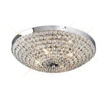 Inspired Diyas Ava - Unterputzdecke 4 Licht poliertes Chrom, Kristall