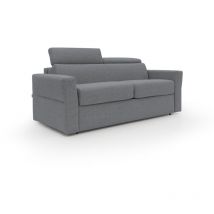 Divani.store - Avalon Schlafsofa mit 18 cm hoher Matratze aus wasserfestem Stoff T03 200 cm (140x197) grau