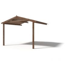 Altanka - Avant-toit en bois 3x3m pour le chalet de jardin 3m, traité, marron