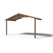Altanka - Avant-toit en bois 4x2m pour le chalet de jardin 4m, traité, marron