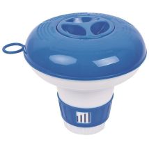 Chlorspender aus Kunststoff 13 cm – Schwimmender Chlorspender für Pools – 0,23 kg – 18 x 18 x 18 cm