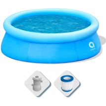 Avenli - Piscina Tonda 420 Cm Fuori Terra Con Pompa Filtro H84 Cm