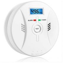 Fitags - Avertisseur de monoxyde de carbone avec écran lcd Détecteur de co Alarme puissante de 85 dB Détecteur de monoxyde de carbone avec capteur de