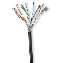 Nedis - Netzwerk Kabel Rollen Cat7 Solid Sftp Kupfer 1000 M Aussenbereich Rund Pe Schwarz Kartonverpackung