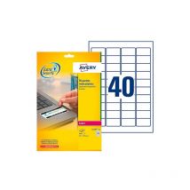Avery - Etiquette de sécurité laser 45,7 x 25,4 mm L6145-20 blanche - Pochette de 800