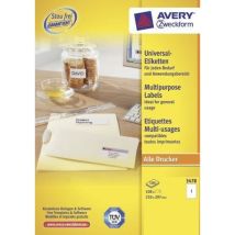 Avery Zweckform - Etiquetas Avery 210 X 297mm, A4 (3478)