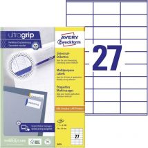 Avery Zweckform - Avery-Zweckform 3479 Etiquette universelles 70 x 32 mm papier blanc 2700 pc(s) fixation permanente imprimante laser cou