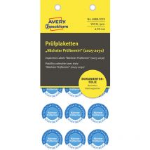 Zweckform 6989-2025 Prüfplakette Blau Folie selbstklebend (ø) 20 mm 20 mm 120 St. - Avery