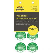 Zweckform 6990-2026 Prüfplakette Grün Folie selbstklebend (ø) 30 mm 30 mm 80 St. - Avery