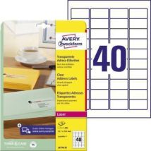 Avery Zweckform Adressetikett L4770-25 Transparent 1000 St./pack.