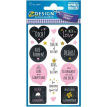Papier-Sticker creativ gepr Geburtstag 1 Bogen