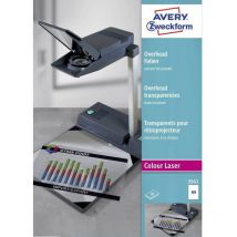 Avery Zweckform - Avery-Zweckform ohp Laserfolie 3561 Transparent pour rétroprojecteur A4 imprimante laser, imprimante laser couleur, pho