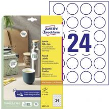 Avery-Zweckform L3415-10 Etiquette universelles ø 40 mm papier blanc 240 pc(s) fixation permanente imprimante laser, im