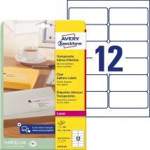 Avery Zweckform - Avery-Zweckform L4772-25 Etiquette pour adresse 99.1 x 42.3 mm film de polyester transparent 300 pc(s) fixation permane