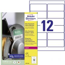Avery Zweckform - Avery-Zweckform L7913-40 Etiquette universelles 99.1 x 42.3 mm film de polyéthylène blanc 480 pc(s) fixation permanente