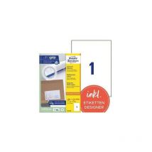 Avery Zweckform - Universaletikett ultragrip 210 x 297 mm (b x h) nicht wieder ablösbar Papier weiß 220 Etik./Pack.