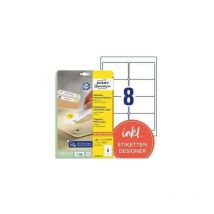 Universaletikett 96 x 63,5 mm (B x H) wieder ablösbar Papier weiß 240 Etik./Pack.