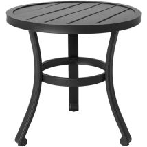 Avestar Outdoor Beistelltisch Aus Metall, Wetterbeständiger 51 Cm Terrassentisch, Outdoor Bistrotisch, Schwarz