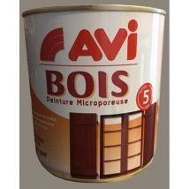 Bois Peinture Glycéro Gris moyen Satin 0,5 l - AVI
