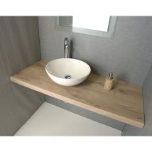 Sapho - avice mdf Washbasin Countertop 140x50cm, chêne rover