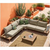 Avignon - Salon de jardin en angle - 6 places