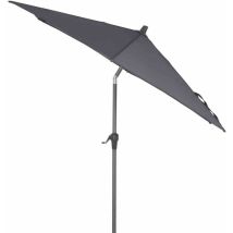 Avio Mittelstockschirm Anthrazit/anthrazit Ø 250cm, Gestell Alu Anthrazit, Streben Stahl, Bezug 100% Polyester, 220g/m² Anthrazit, Lichtschutzfaktor 