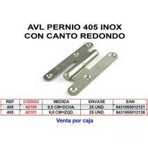 Scharnier 405 9,5 mm rundkante rechts nickel 403NM - AVL