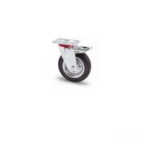 AVO - 103 rad/lenkrolle vollgummi beschichtet 150x37,5 drehbare rolle mit bremse made in italy