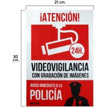 Poster di allarme connesso Avviso alla polizia 30x21
