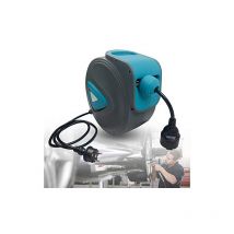 Avvolgicavo automatico da 20 m con cavo di prolunga e rotazione di 180°, protezione da sovraccarico, avvolgicavo elettrico automatico per montaggio a