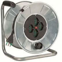 Avvolgicavo golia ø 320 mm, 50 Metri, 3G1,5 H05VV-F, 4 prese bipasso, 2P+T 16A - fanton 14561