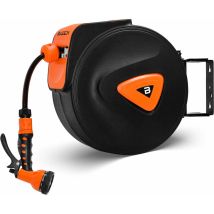 Avvolgitubo Automatico Per Giardino Acqua Girevole Ed Autoavvolgente 20m Montaggio A Parete