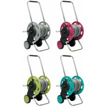 Gf Garden - Avvolgitubo Tubo Giardino 25 Mt + Raccordi + Pistola Concept Ready Colore: Azzurro