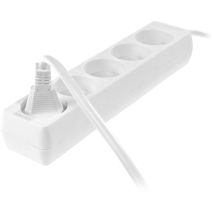 Awtools przedłużacz domowy biały bez uziemienia 5 - gniazd 1,5m