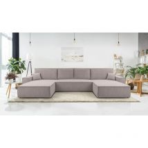 Ax Living Beige Sofa U Mit Schlaffunktion – Cedria U Wohnlandschaft