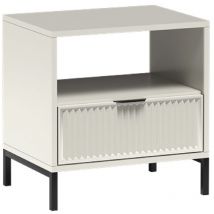 Ax Living Beiger Nachttisch Mit Schublade Berlinette7 54,4x55,1x40,6cm