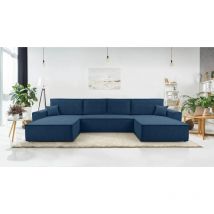 Ax Living Blau Sofa U Mit Schlaffunktion Cedria U Wohnlandschaft 389cm