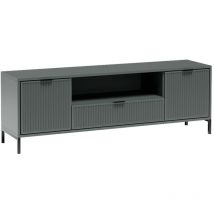 Ax Living Tv Lowboard Berlinette 4, 165,3 Cm Breite – Modern In Stone Green