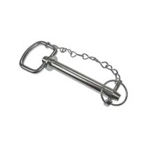 Cyclingcolors - Axe d'attelage avec chaine, goupille et poignée repliable diamètre 25,4mm x longueur 157mm cheville barre supérieure remorque
