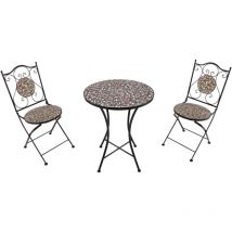 AXI Amélie Table et Chaise Bistrot, 2 Chaises 1 Table, Ensemble Bistro Extérieur Rose rose - Salon de Jardin Bistrot, Table Bistrot Mosaique pour