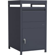 Louis Bo te Colis en m tal anthracite avec jardini re Bo te aux Lettres pour Colis avec cl Boite aux Lettre Colis 68 x 80 x 124 cm - AXI