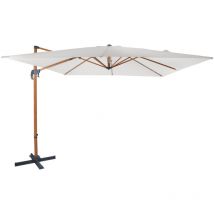 Nima Parasol Déporté Marron/Beige - Parasol Déporté Rectangulaire 300x300 cm - Parasol Pied Déporté, structure aluminium - Rotation 360 - Parasol