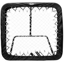 Rebounder Pro88 Filet de Rebond Football Noir - 88x88cm Rebondisseur de Foot R glable Kickback - Multisport Filet en pp R sistant de 4 mm d' paisseur