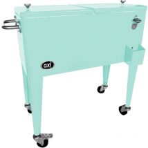 Retro Cooler Menthe Réfrigérateur de boissons mobile pour l'extérieur / le jardin Glacière 76 litre - AXI